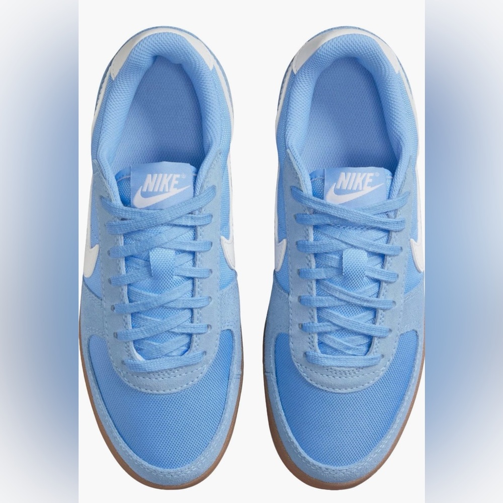NEW!  Light Blue Suede & Mesh Sneakers with Gum Sole. KIDS SIZE 3.5 - Picture 3 of 10